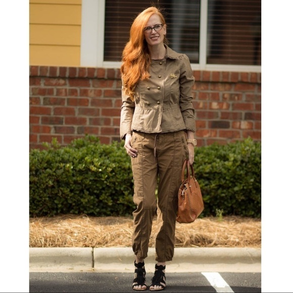 Ann Taylor LOFT Utility Jacket Frayed Hem 8P - Picture 1 of 9